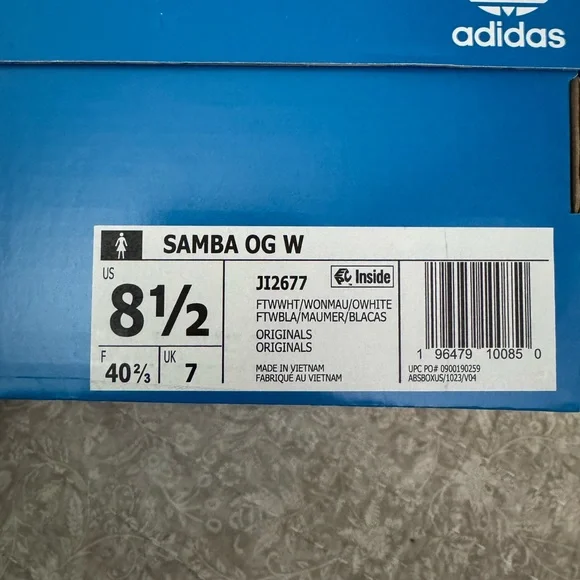 Adidas Samba Women's White and Pink Sneakers - Picture 3 of 5